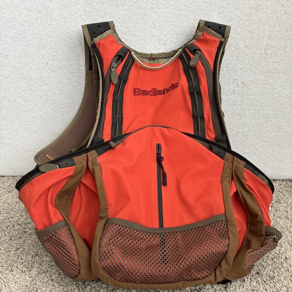 Badlands Upland Game Vest Blaze Orange Tan Hunting Pack